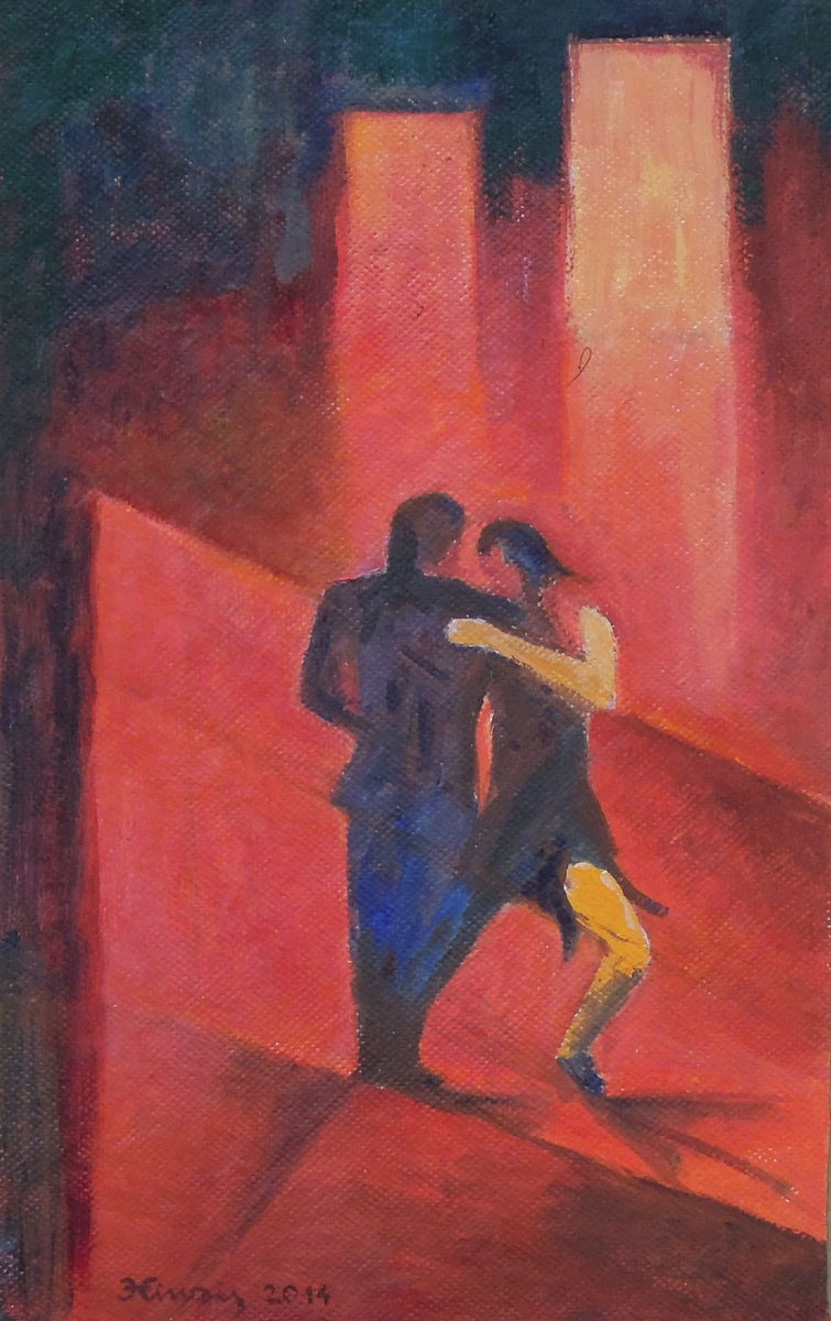 tango II - Jan Hinais - kubismus - kubistické obrazy